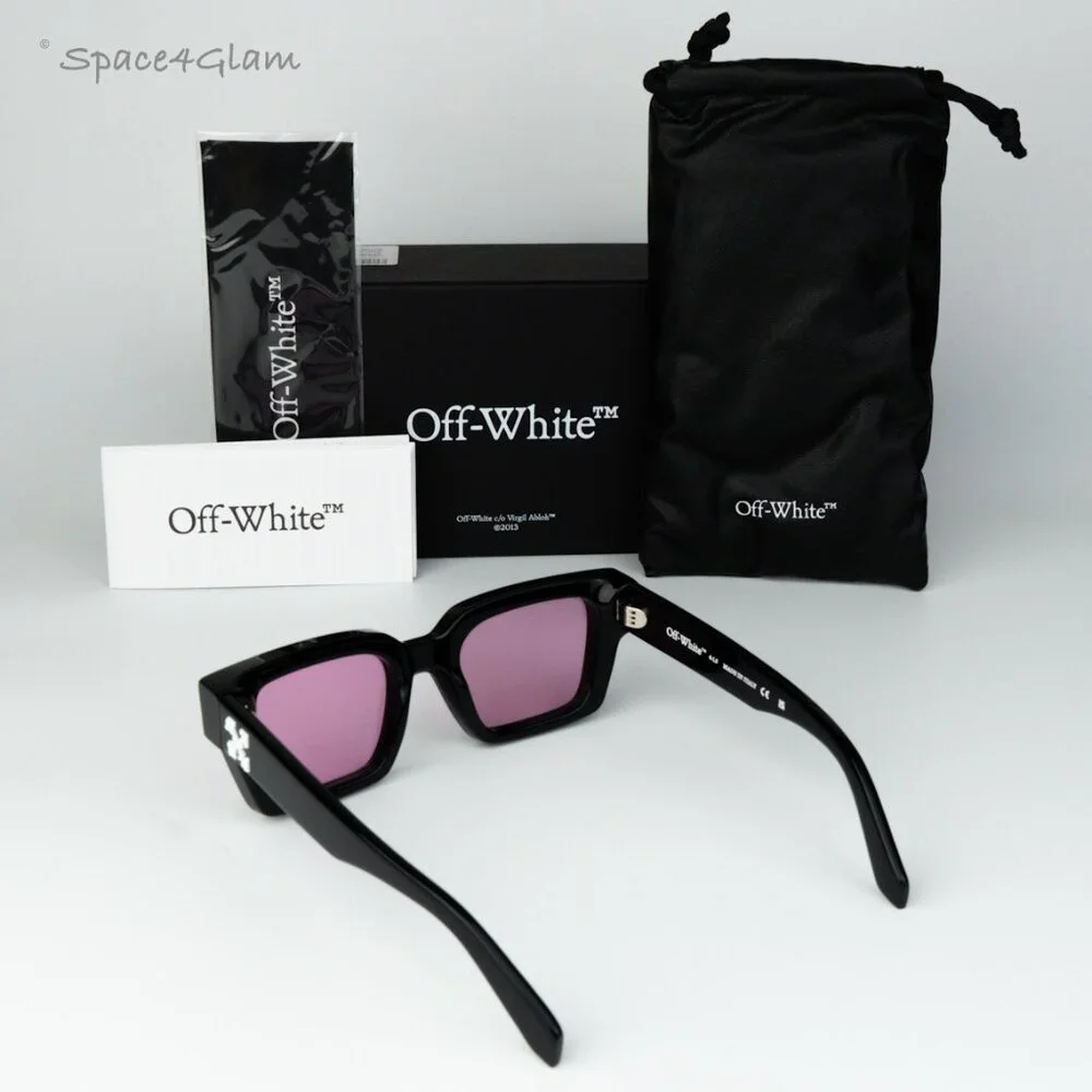 Off-White Men Sunglasses Black Pink Square OERI008 VIRGIL 1030 NEW AUTHENTIC